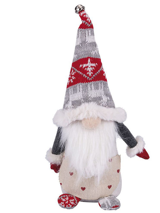 Christmas Fabric Figure Dwarf White Height 33cm