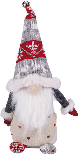 Christmas Fabric Figure Dwarf White Height 33cm