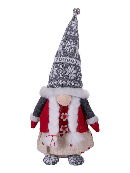 Christmas Fabric Figure Dwarf White Height 33cm