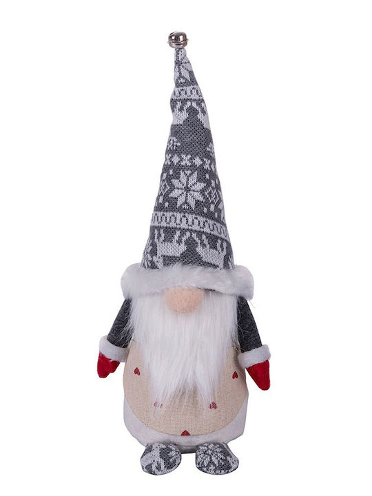 Christmas Fabric Figure Dwarf White Height 33cm