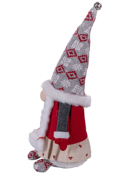 Christmas Fabric Figure Dwarf White Height 33cm