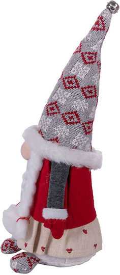 Christmas Fabric Figure Dwarf White Height 33cm