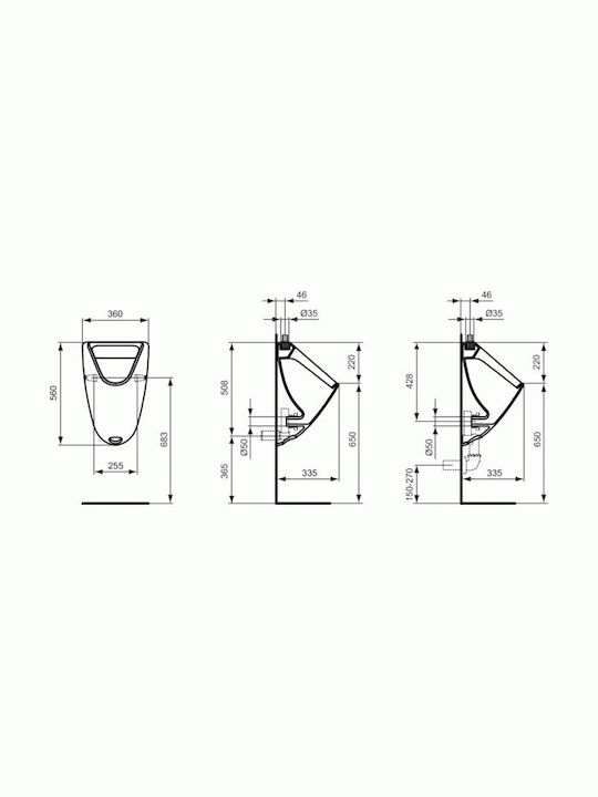 Ideal Standard Public Urinal White