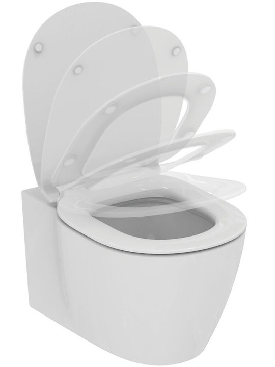 Ideal Standard Wall-Mounted Toilet that Includes Soft Close Cover