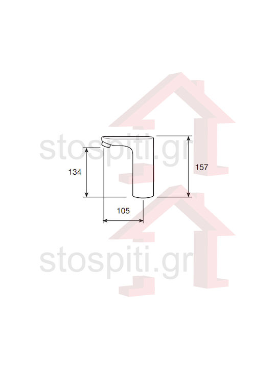 River Stile Mixing Sink Faucet with Photocell Sensor Silver