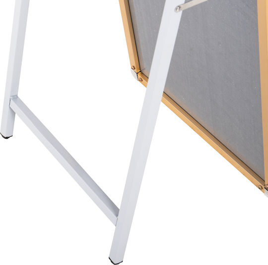 HomeMarkt Joely Oglindă De Podea Arcuită Cu Cadru Din Aluminiu Aurit 160x40cm