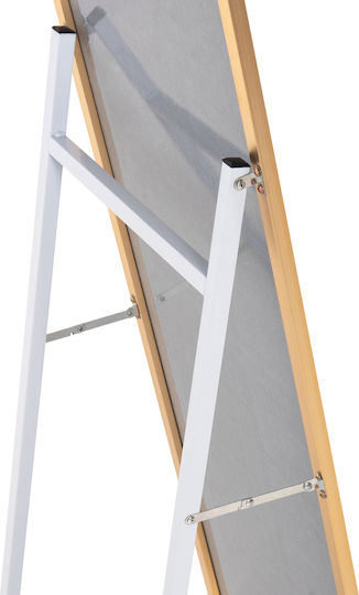 HomeMarkt Joely Oglindă De Podea Arcuită Cu Cadru Din Aluminiu Aurit 160x40cm