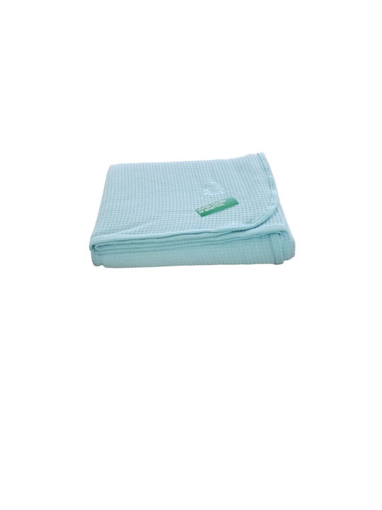 Benetton Pe.b 004 Κουβέρτα Πικέ Μονή 160x240εκ. Λαδί