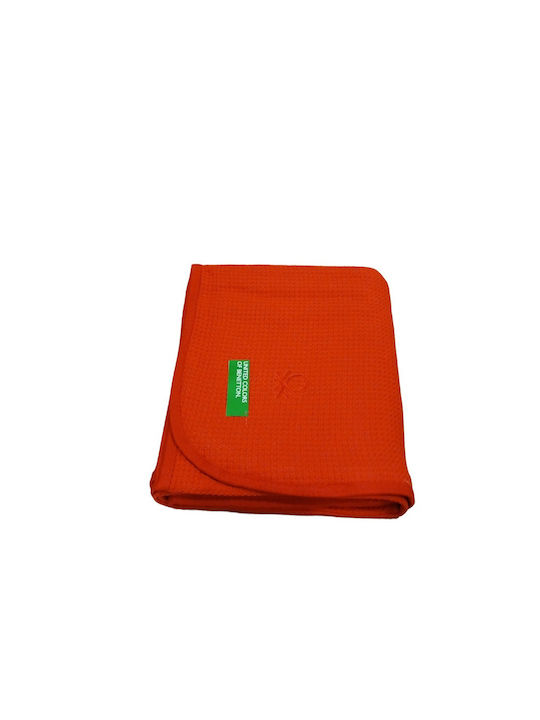 Benetton Pe.b 004 Κουβέρτα Πικέ Μονή 160x240εκ. Γαλάζιο
