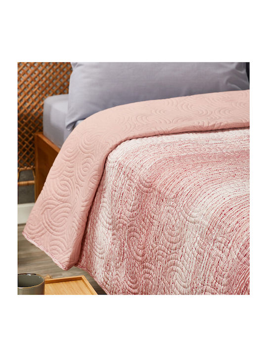 Whitegg L075-2 Tagesdecke Einzelbett aus Polyester Rosa 160x240cm