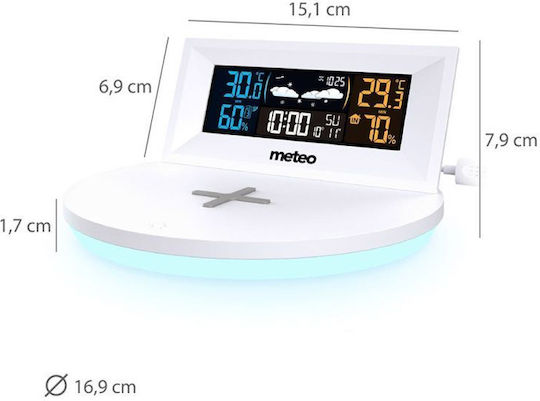 Meteo SP94 Wireless Digital Weather Station Tabletop White