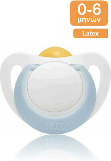 Nuk Star Pacifier Rubber with Case Light Blue / White for 0-6 months