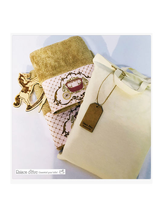 Raison D' Etre Set Babyhandtücher 2 Stück Beige Magical Coach