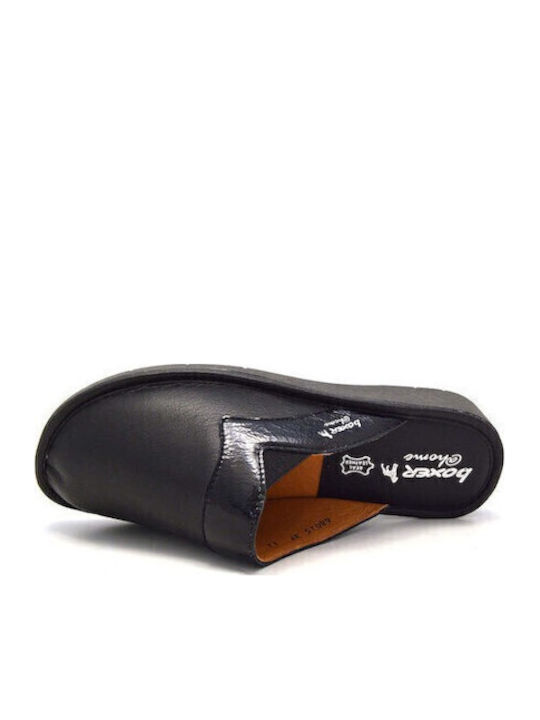 Leder Flache Sandalen für Damen in Schwarz Farbe