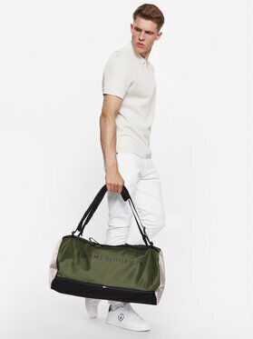Tommy Hilfiger Essential Σακ Βουαγιάζ Πράσινο Υφασμάτινο Μ55xΠ30xΥ30εκ.