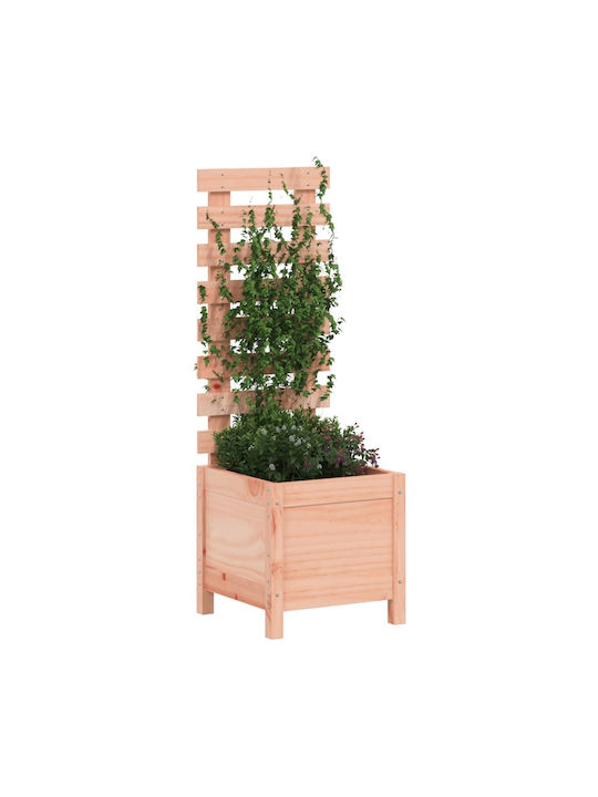 vidaXL Масивно дърво Кутия за саксии Дърво Син 39x39.5x114см.