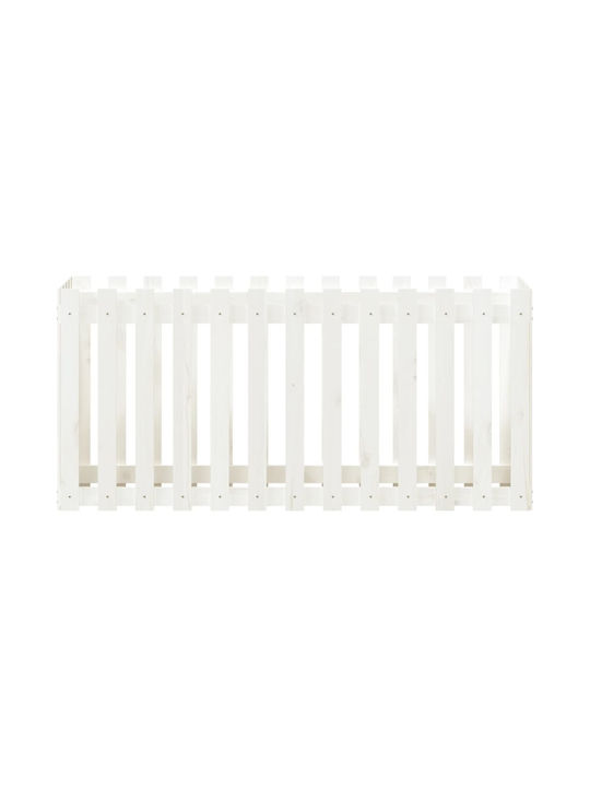 vidaXL Erhöht Blumenkasten Hölzernes White 150x50x70cm.
