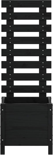 vidaXL Lemn masiv Planter Box Lemn Întuneric 39x39.5x114cm.