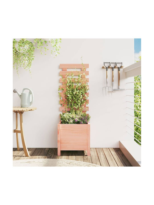 vidaXL Масивно дърво Кутия за саксии Дърво Син 39x39.5x114см.