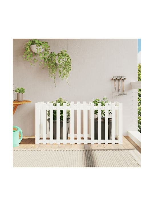 vidaXL Erhöht Blumenkasten Hölzernes White 150x50x70cm.
