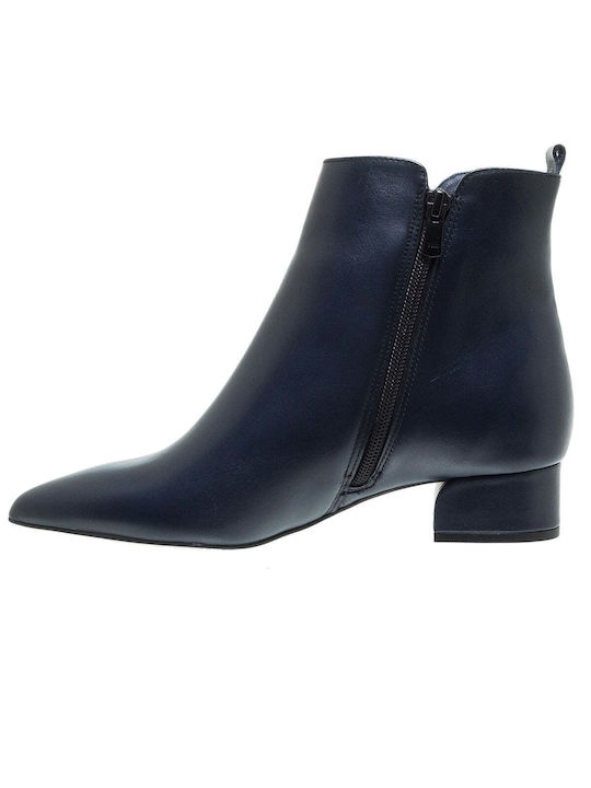 Mourtzi Leather Women's Ankle Boots Navy Blue