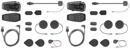 Interphone U-com 8r Ενδοεπικοινωνία Διπλή για Κράνος Μηχανής με Bluetooth