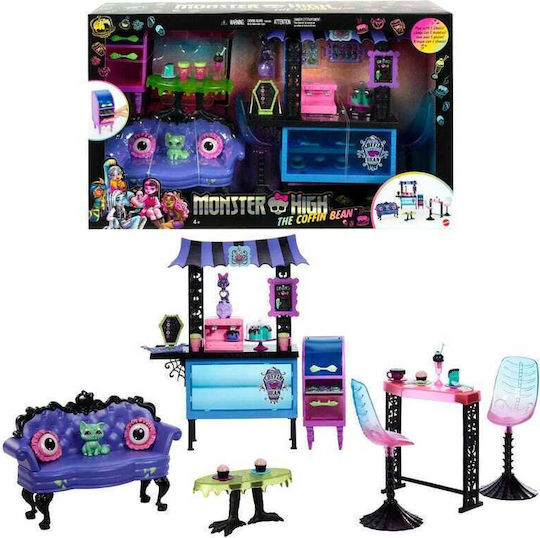 Mattel The Coffin Bean Cafe Lounge Σετ Κούκλας Monster High για 4+ Ετών