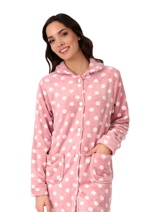 Lydia Creations Winter Damen Vlies Robe Rose