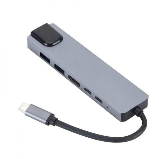 USB-C / USB-A Docking Station με 4K PD Ethernet (610040)
