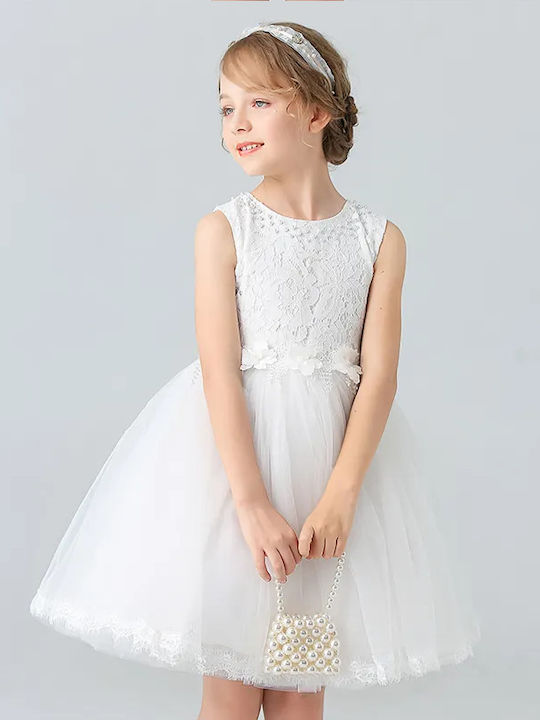 TakTakBaby Kids Dress Tulle Sleeveless White