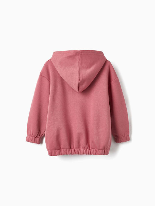 Zippy Kids Sweatshirt with Hood Pink