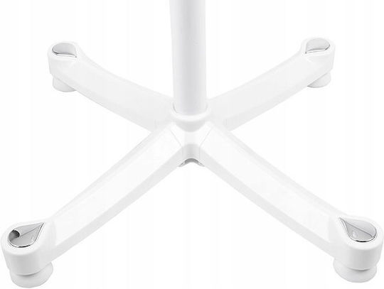 Metallic Coat Rack White White 48x48x180cm