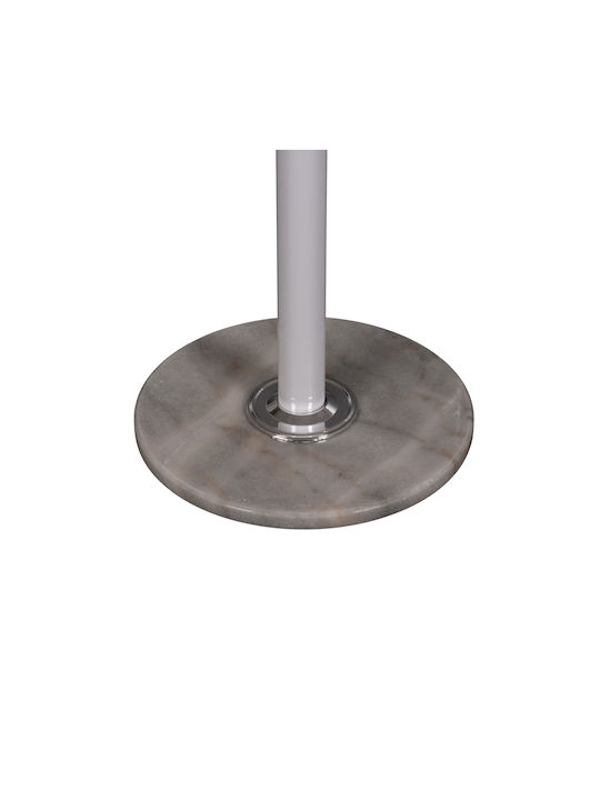 HomeMarkt Metallic Coat Rack White 37x37x180cm