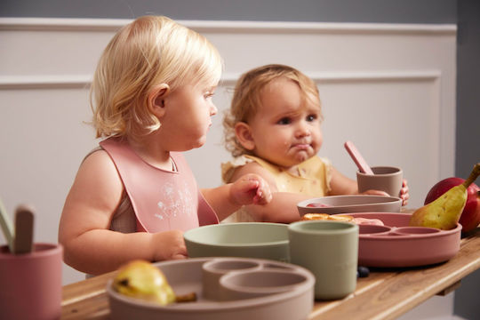 Filibabba Hare Wasserdicht Lätzchen Silikon mit Taste Grün
