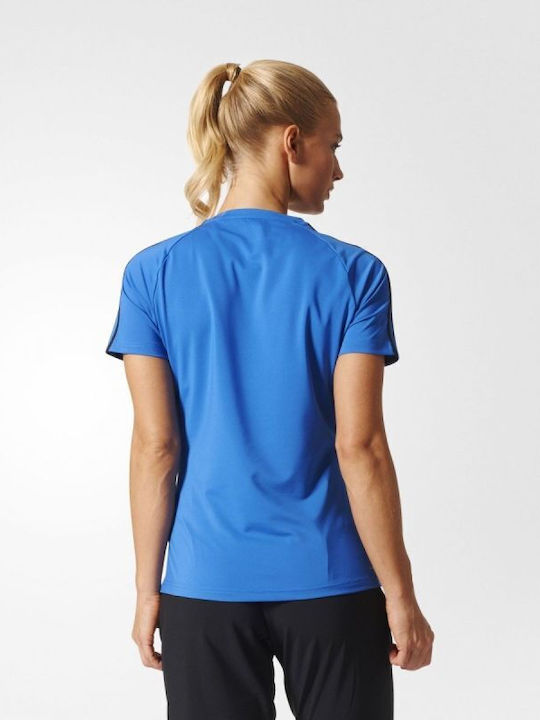 Adidas Women's Athletic T-shirt Fast Drying Blue