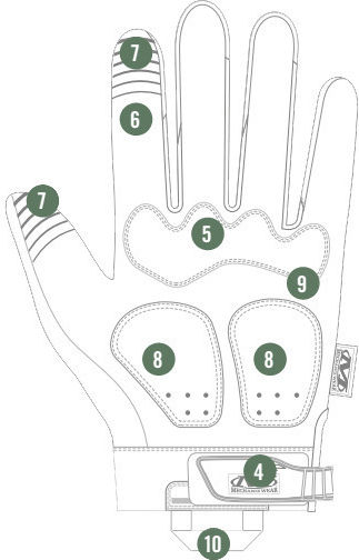 Mechanix Wear Στρατιωτικά Γάντια σε Καφέ χρώμα