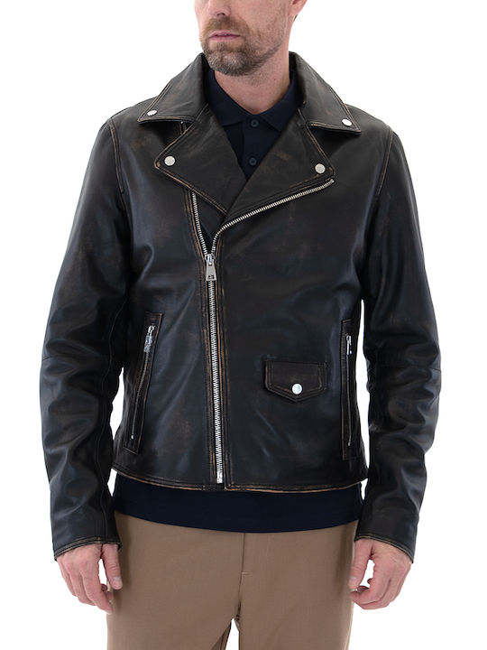 Oakwood Men's Winter Leather Jacket CAFE