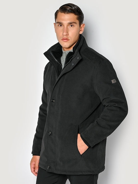 Sogo Herren Winter Jacke Lässig ΜΑΥΡΟ