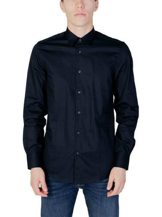 Antony Morato Shirt Men's Shirt Long Sleeve Cotton Blue