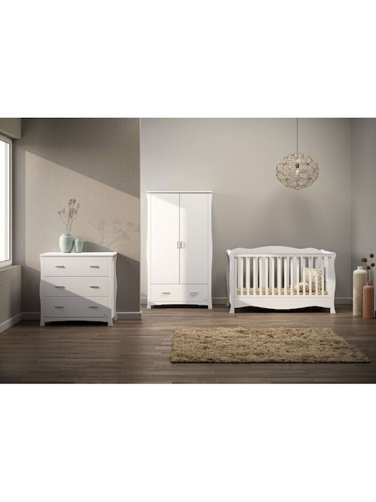 Casababy Κούνια Oxford Λευκή με Στρώμα