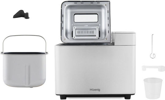 HKoenig Αρτοπαρασκευαστής 600W Χωρητικότητας 1000gr με Προγράμματα