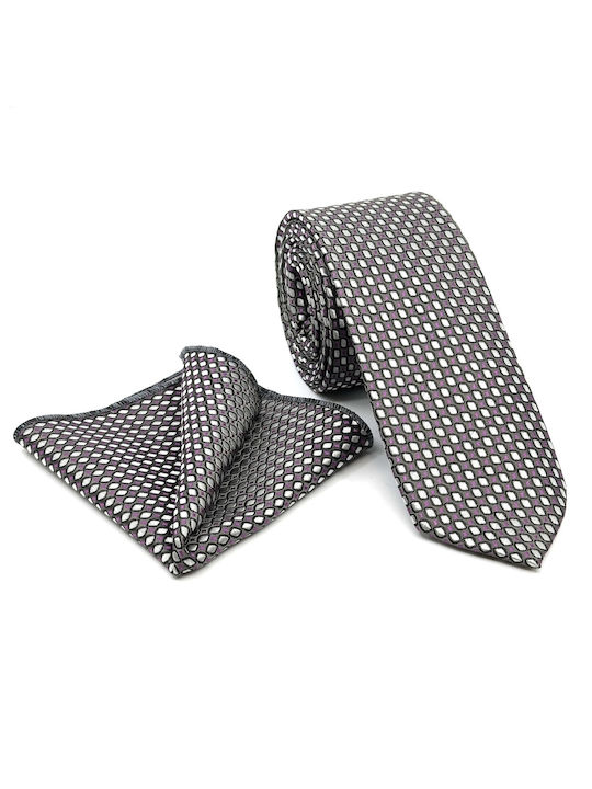Legend Accessories Τυπου Micro Set de Cravată pentru Bărbați Tipărit în Culorea Violet