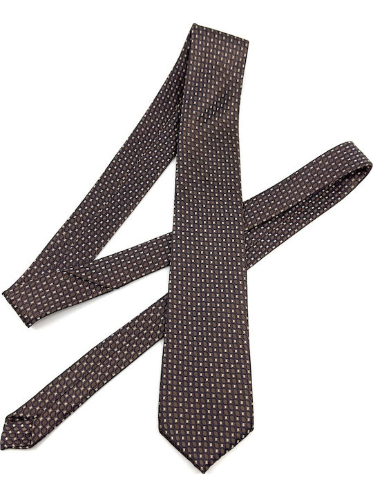Legend Accessories Тип Micro Комплект Мъжки Кравати Отпечатани в Кафяв Цвят