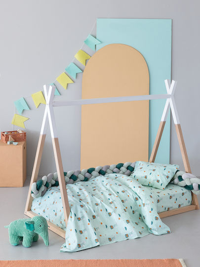 Palamaiki Duvet Crib My Kingdom Turquoise 110x150cm