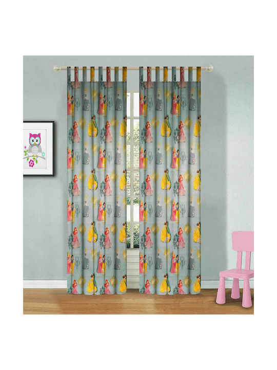 Disney Kids Tab Top Curtain Ariel 38 Green Green 140x290cm