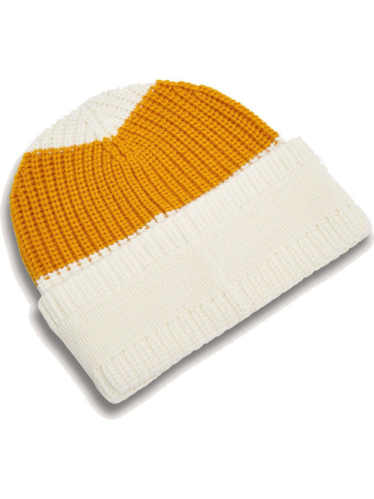 Beanie Unisex Σκούφος Πλεκτός σε Λευκό χρώμα