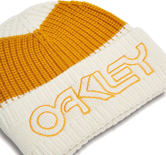Beanie Unisex Σκούφος Πλεκτός σε Λευκό χρώμα