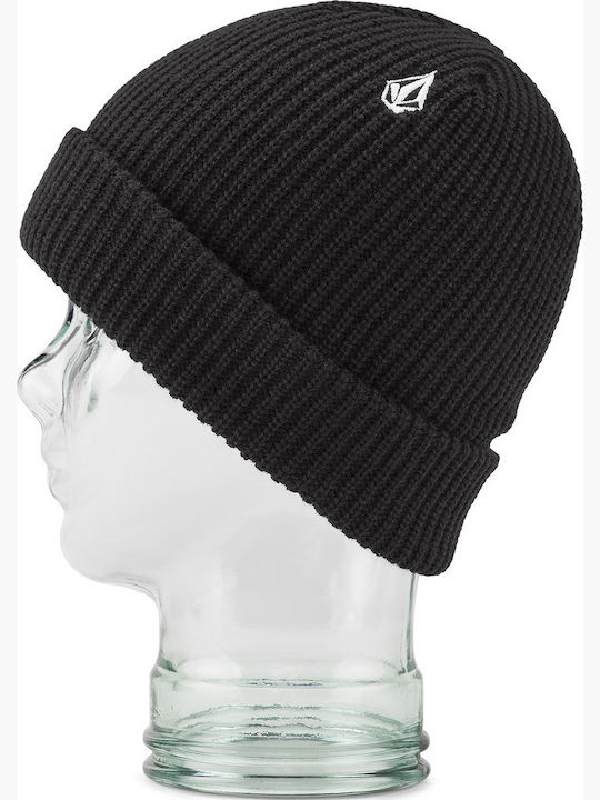 Sweep Beanie Unisex Σκούφος Πλεκτός σε Μαύρο χρώμα