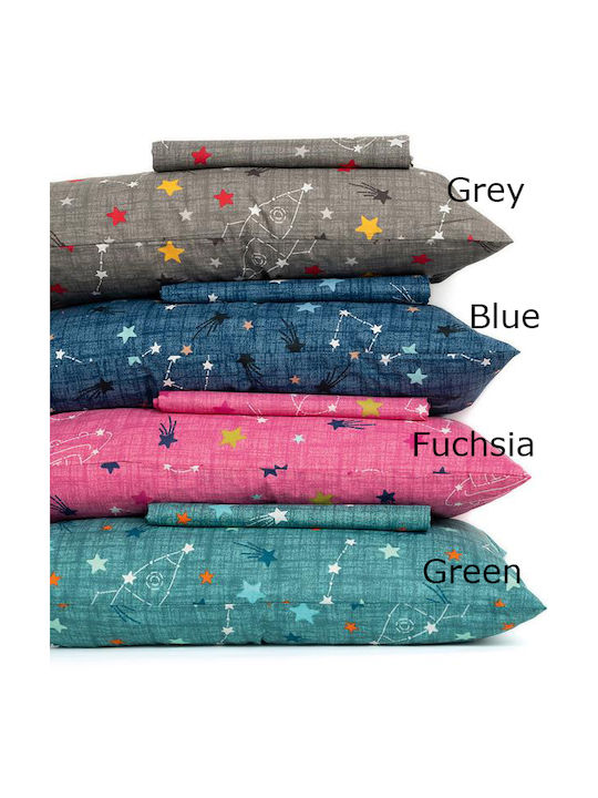 Palamaiki Kids Rod Pocket Glow-in-the-Dark Curtain Luminous Comet Fuchsia 170x260cm
