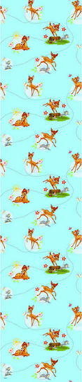 Disney Παιδική Κουρτίνα Bambi με Τιράντες Μπλε 140x290εκ.
